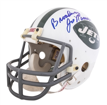 Joe Namath Signed New York Jets Authentic Helmet with "Broadway" Inscription (Beckett)
